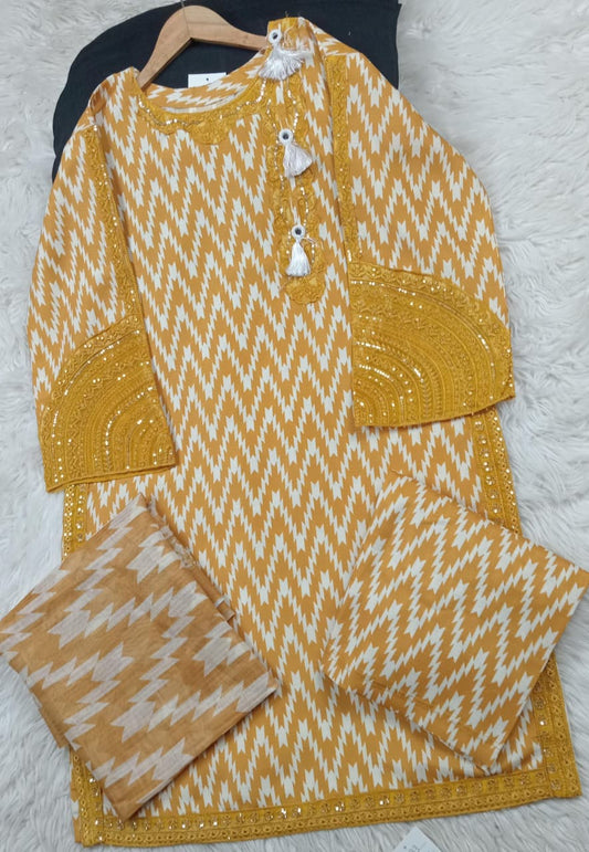 3 PIECE - EMBROIDERED LAWN SUIT