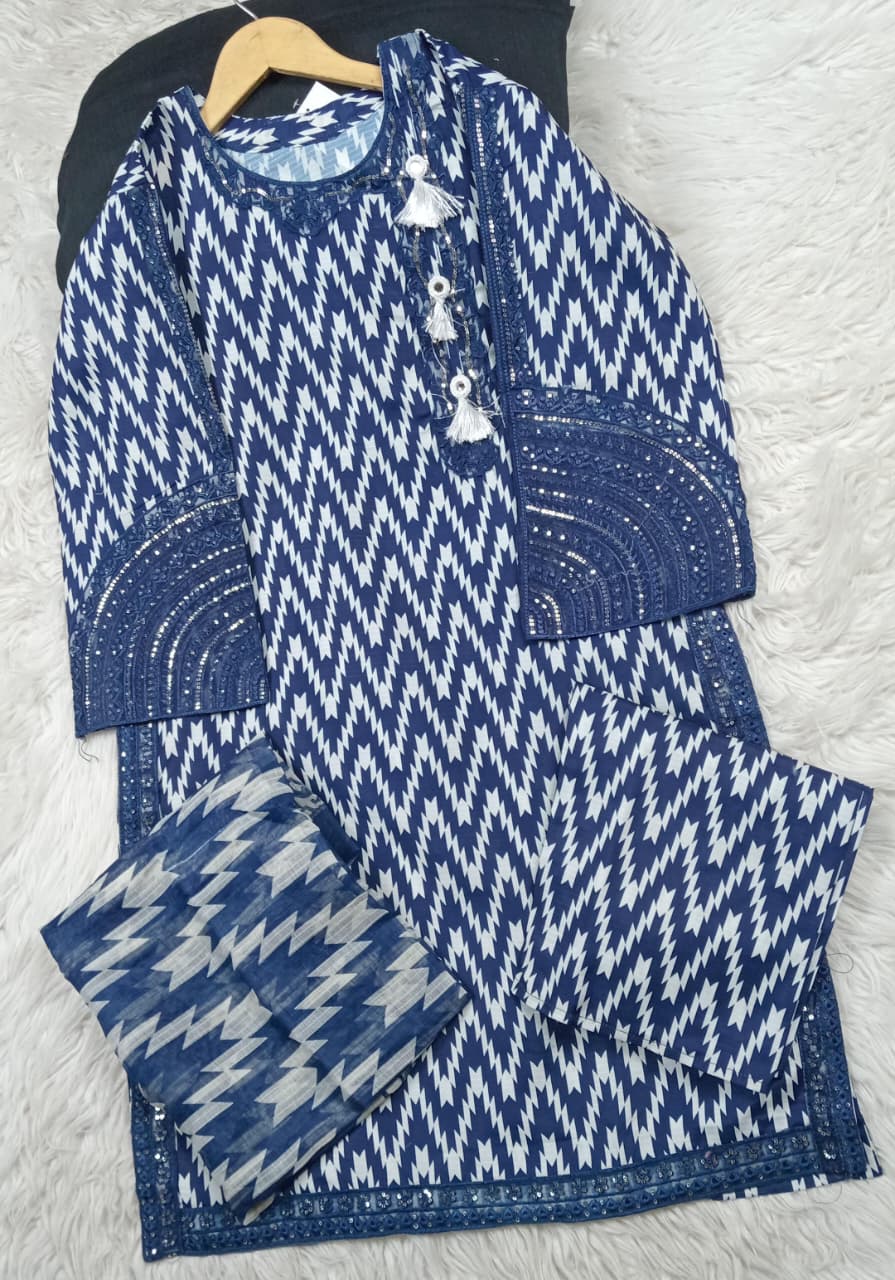 3 PIECE - EMBROIDERED LAWN SUIT