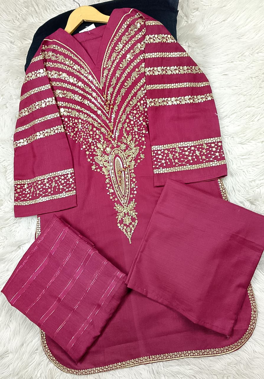 3 PIECE - EMBROIDERED LAWN SUIT
