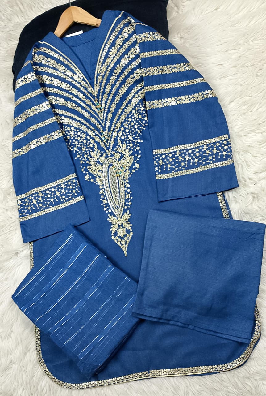 3 PIECE - EMBROIDERED LAWN SUIT