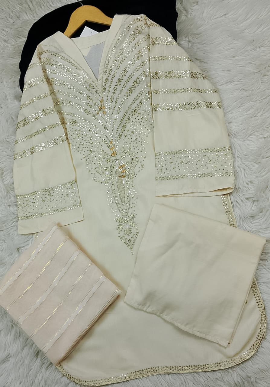 3 PIECE - EMBROIDERED LAWN SUIT