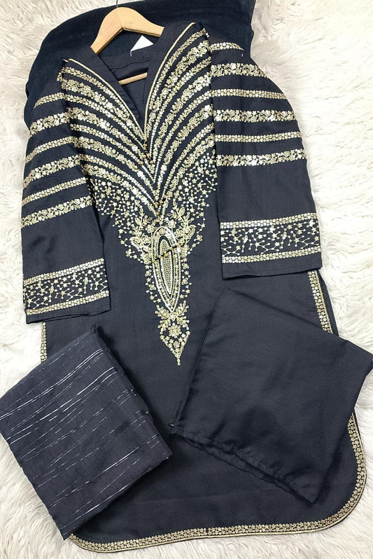 3 PIECE - EMBROIDERED LAWN SUIT