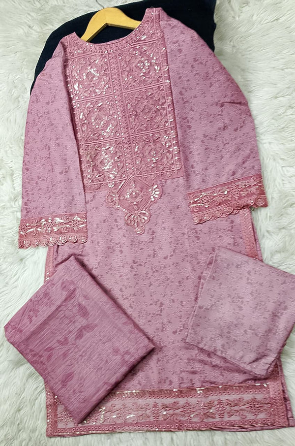 3 PIECE - EMBROIDERED LAWN SUIT