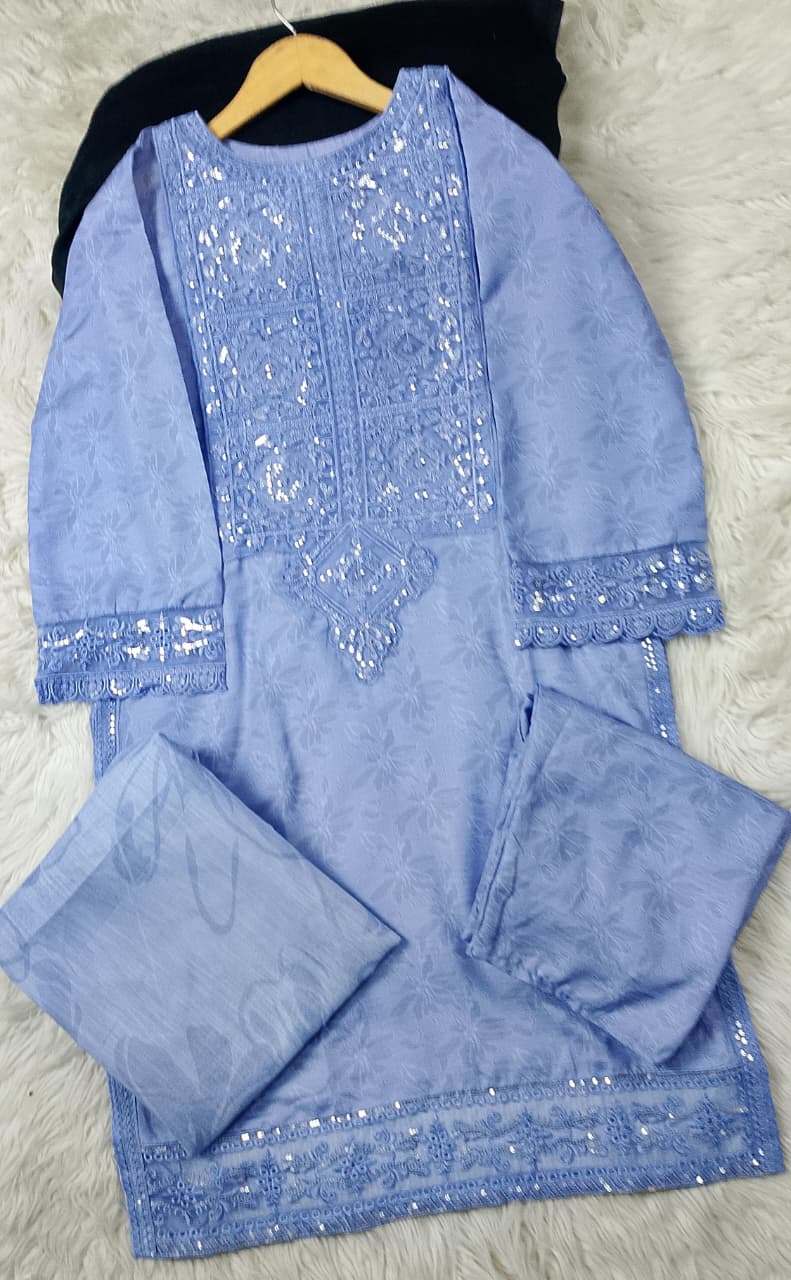 3 PIECE - EMBROIDERED LAWN SUIT