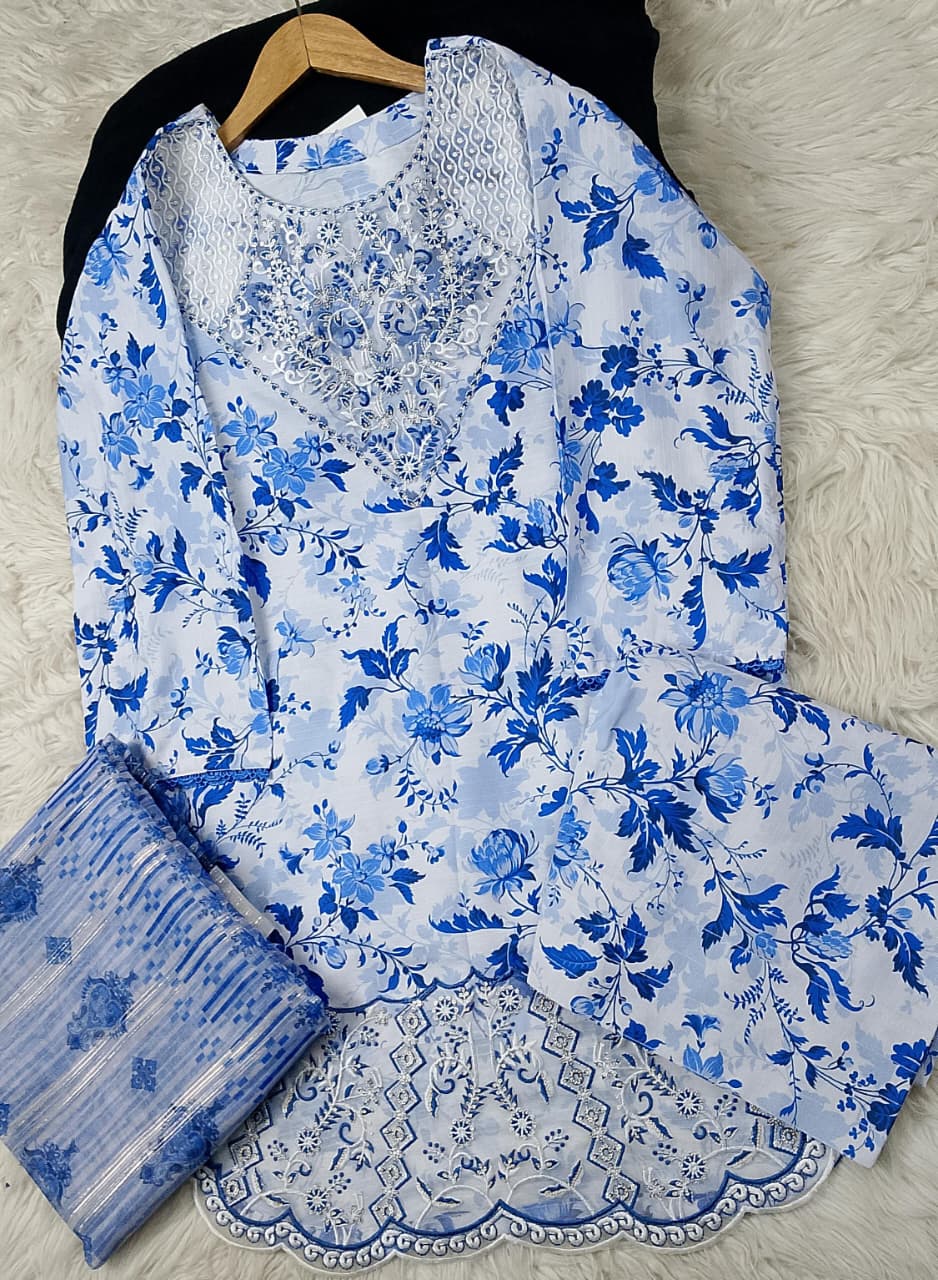 3 PIECE - EMBROIDERED LAWN SUIT