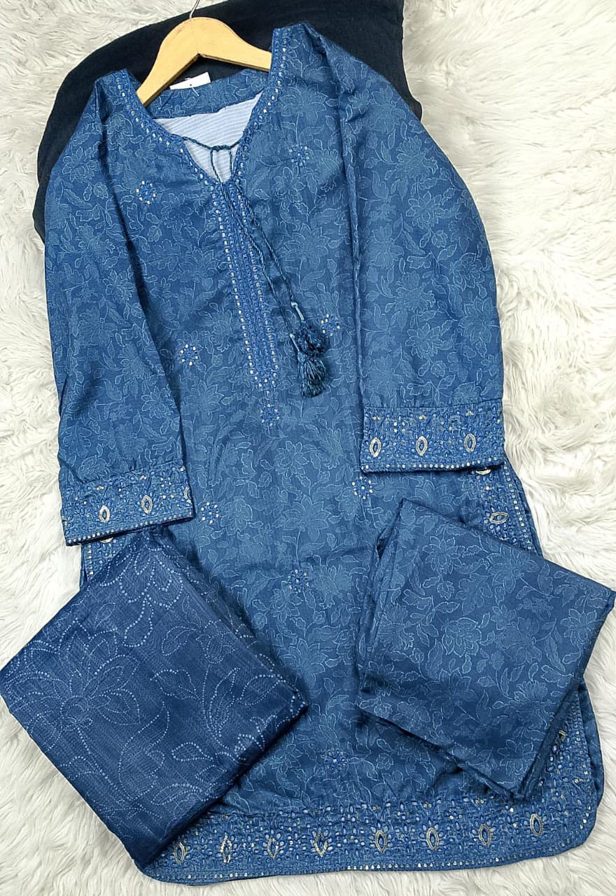 3 PIECE - EMBROIDERED LAWN SUIT