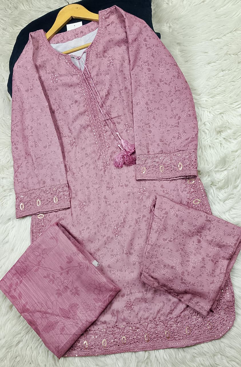 3 PIECE - EMBROIDERED LAWN SUIT