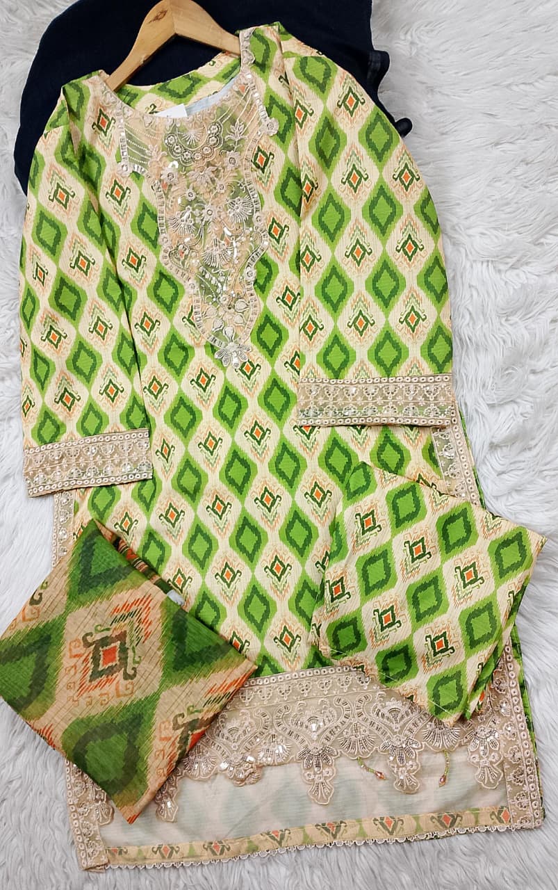 3 PIECE - EMBROIDERED LAWN SUIT