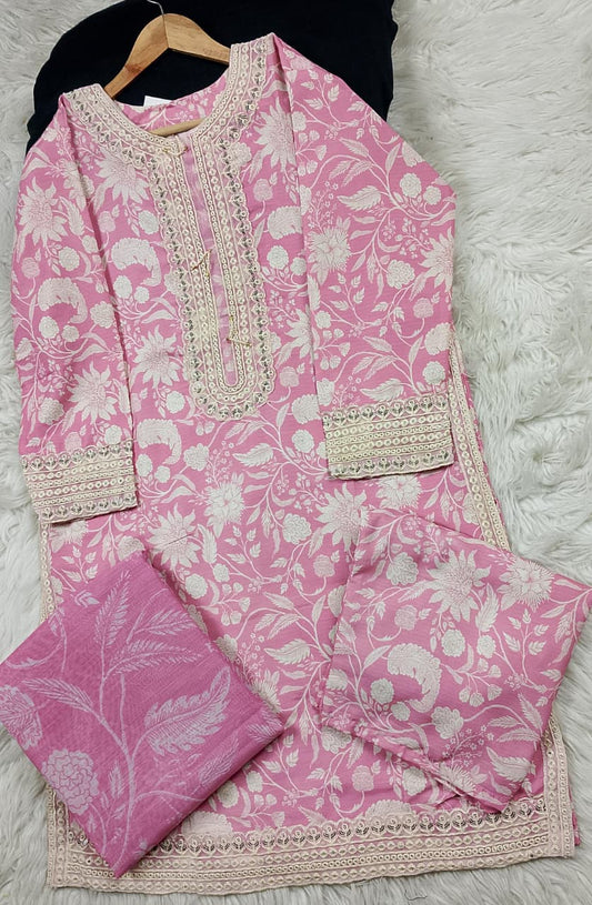 3 PIECE - EMBROIDERED LAWN SUIT