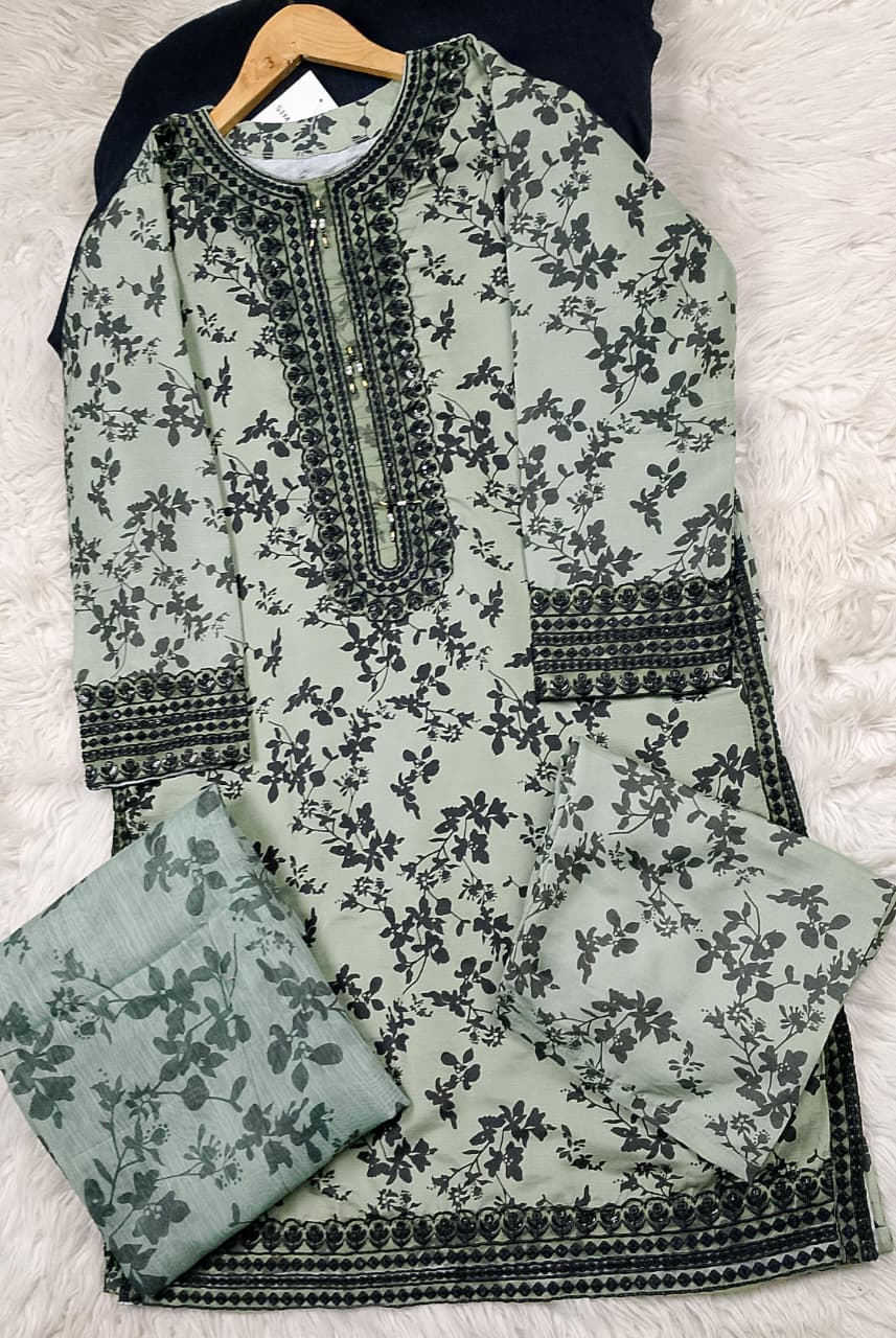 3 PIECE - EMBROIDERED LAWN SUIT