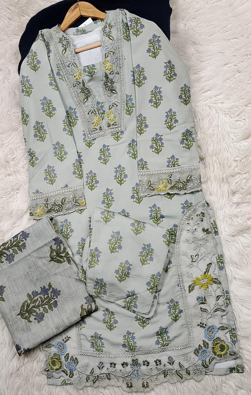 3 PIECE - EMBROIDERED LAWN SUIT