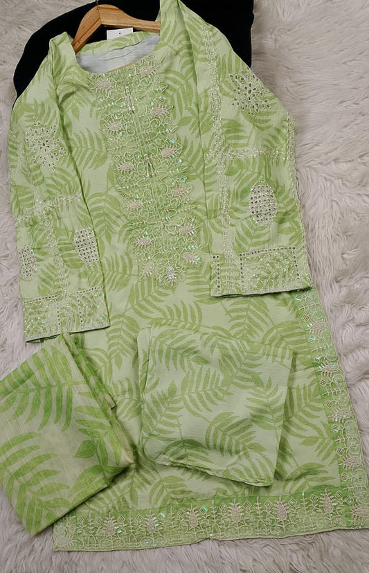 3 PIECE - EMBROIDERED LAWN SUIT