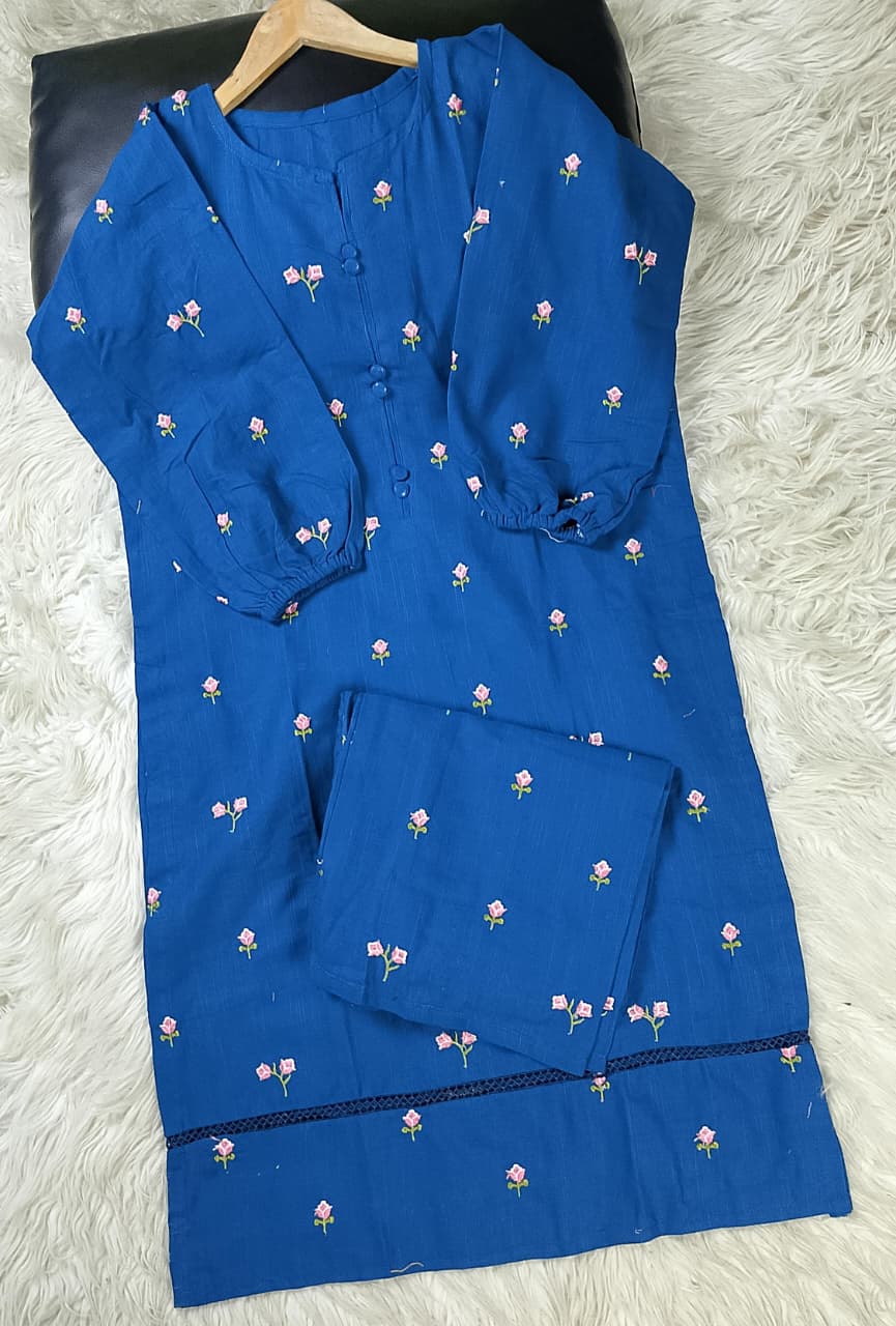 2 PIECE - EMBROIDERED KHADDAR SUIT