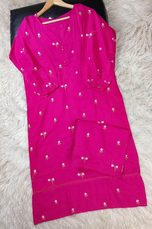 2 PIECE - EMBROIDERED KHADDAR SUIT