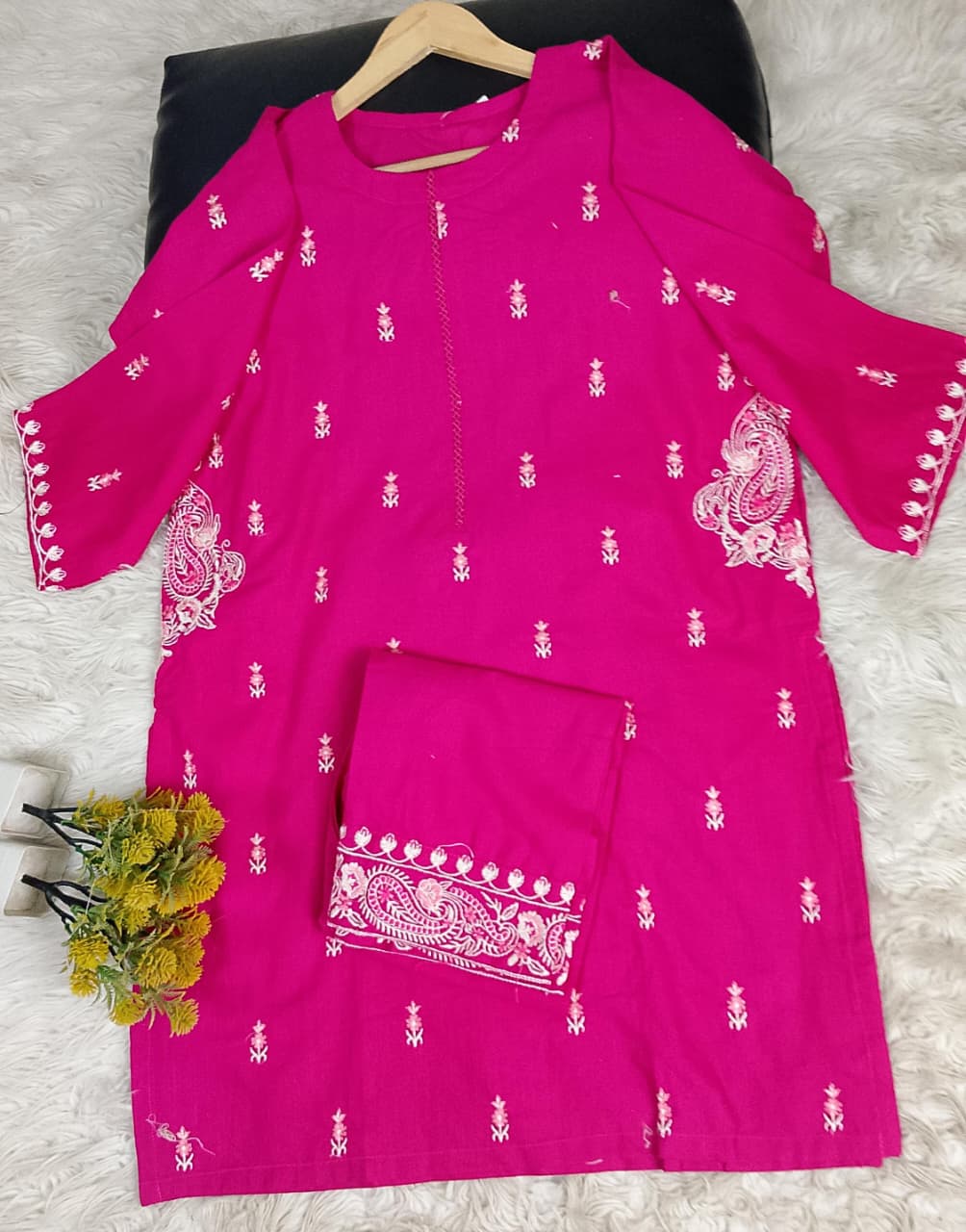 2 PIECE - EMBROIDERED KHADDAR SUIT