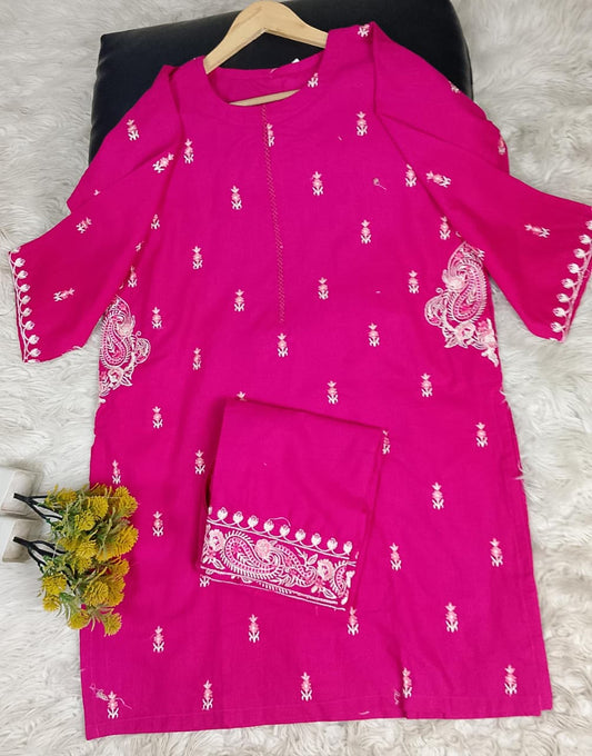 2 PIECE - EMBROIDERED KHADDAR SUIT