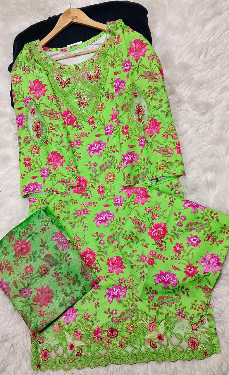 3 PIECE - EMBROIDERED LAWN SUIT