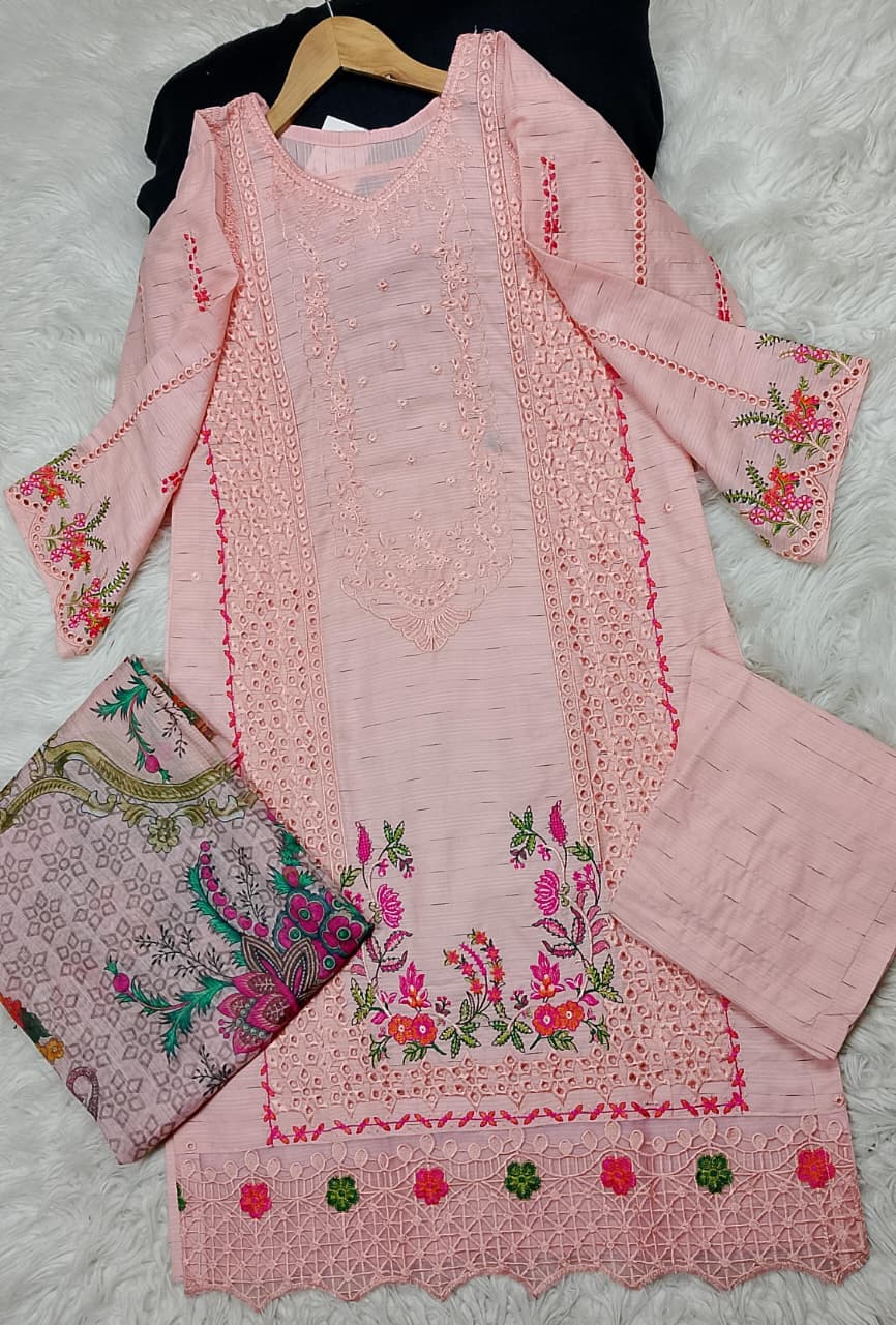 3 PIECE - EMBROIDERED LAWN SUIT