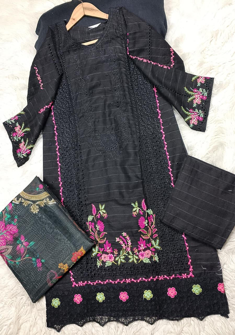 3 PIECE - EMBROIDERED LAWN SUIT