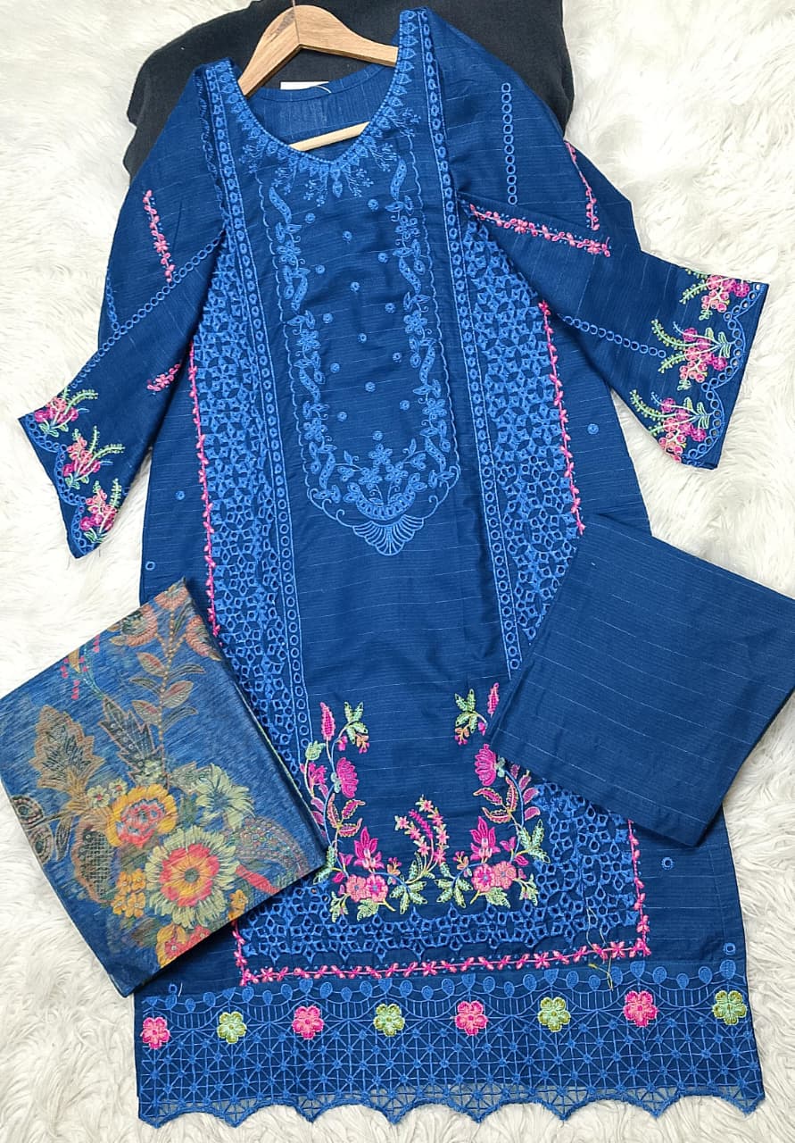 3 PIECE - EMBROIDERED LAWN SUIT