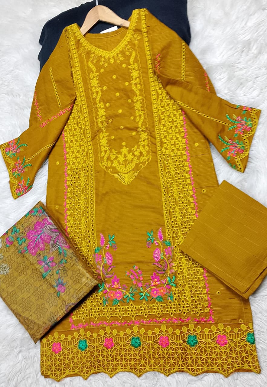3 PIECE - EMBROIDERED LAWN SUIT