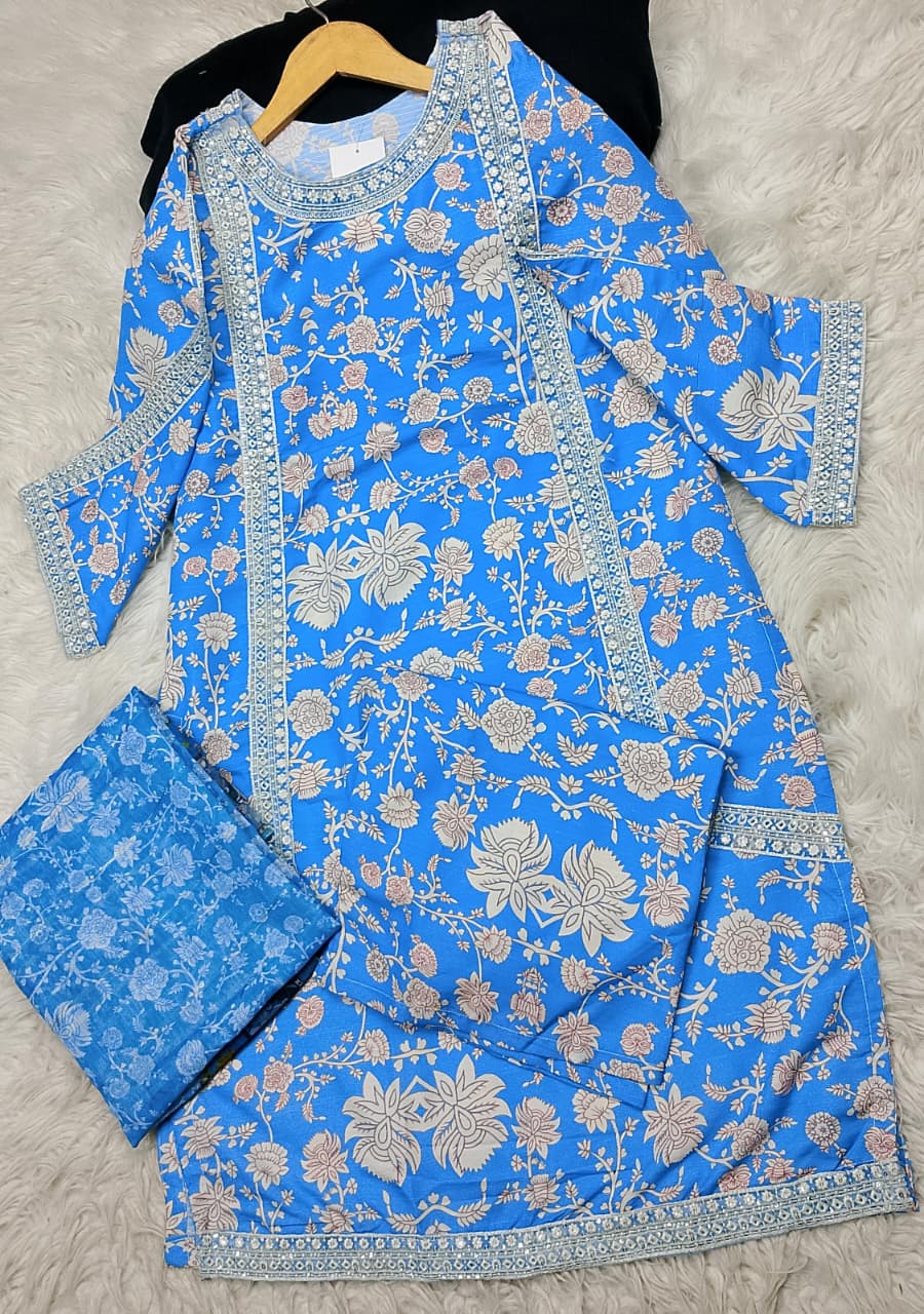 3 PIECE - EMBROIDERED LAWN SUIT