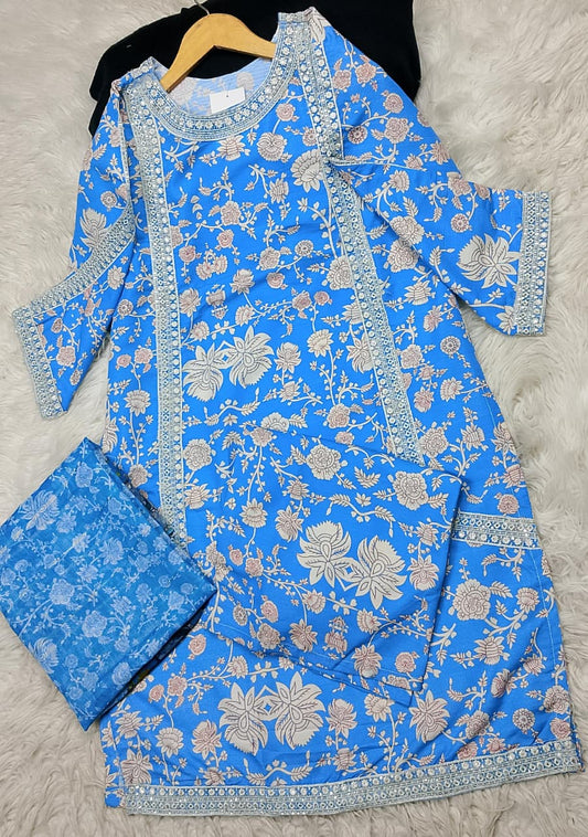 3 PIECE - EMBROIDERED LAWN SUIT