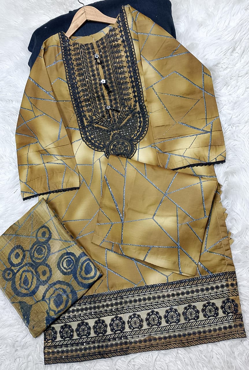 3 PIECE - EMBROIDERED LAWN SUIT