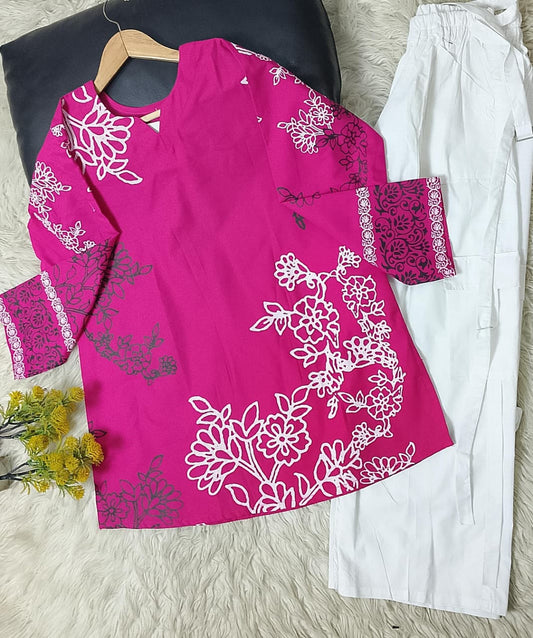 2 PIECE - EMBROIDERED LAWN SUIT