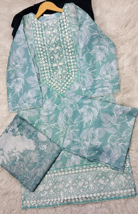 3 PIECE - EMBROIDERED LAWN SUIT