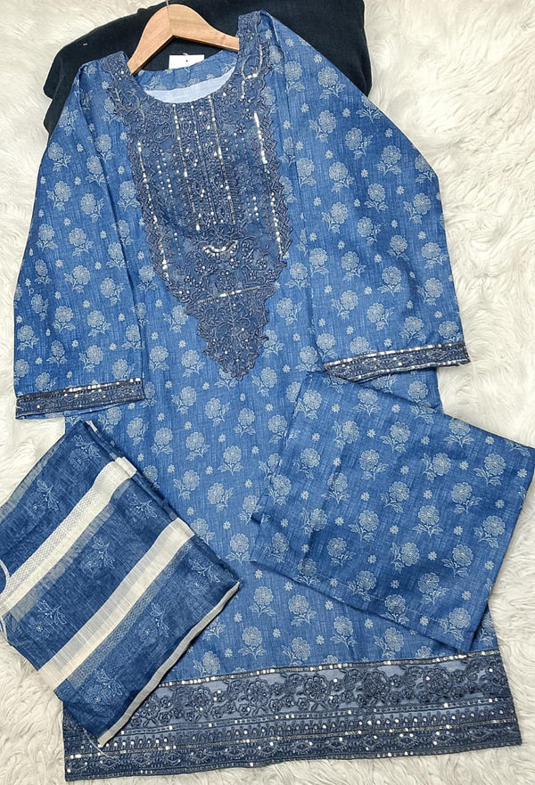 3 PIECE - EMBROIDERED LAWN SUIT