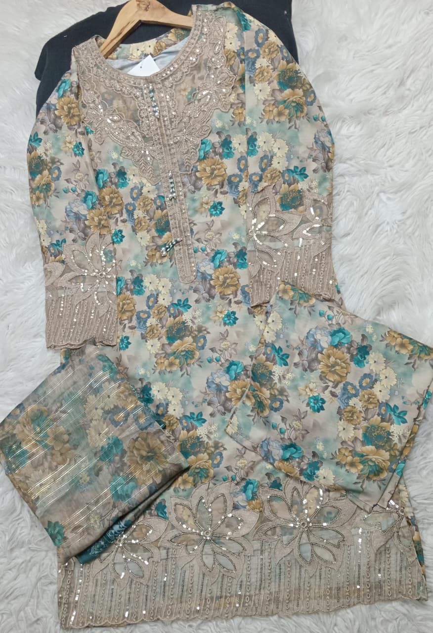 3 PIECE - EMBROIDERED LAWN SUIT