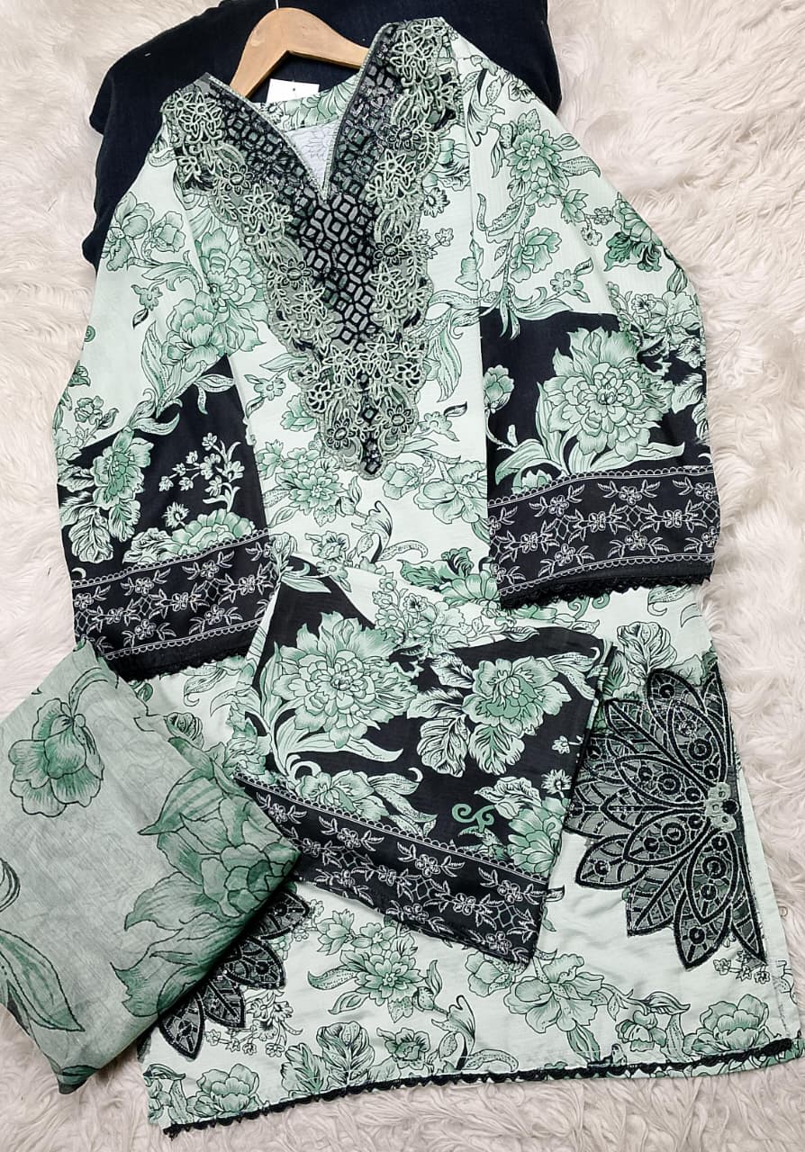 3 PIECE - EMBROIDERED LAWN SUIT