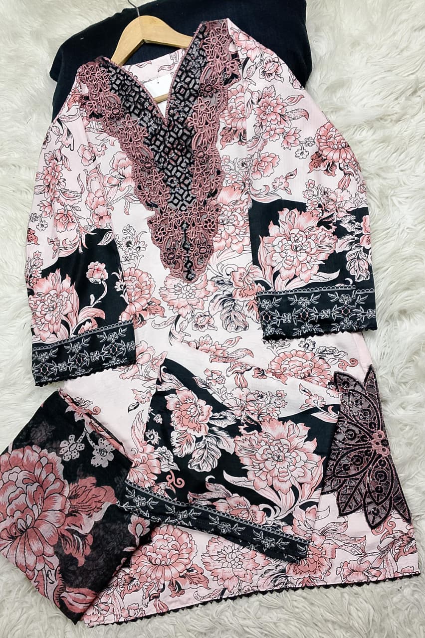 3 PIECE - EMBROIDERED LAWN SUIT