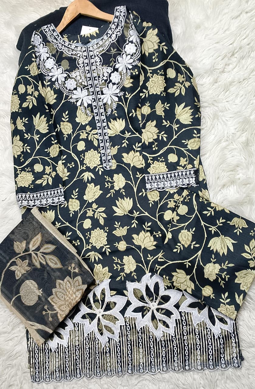 3 PIECE - EMBROIDERED LAWN SUIT