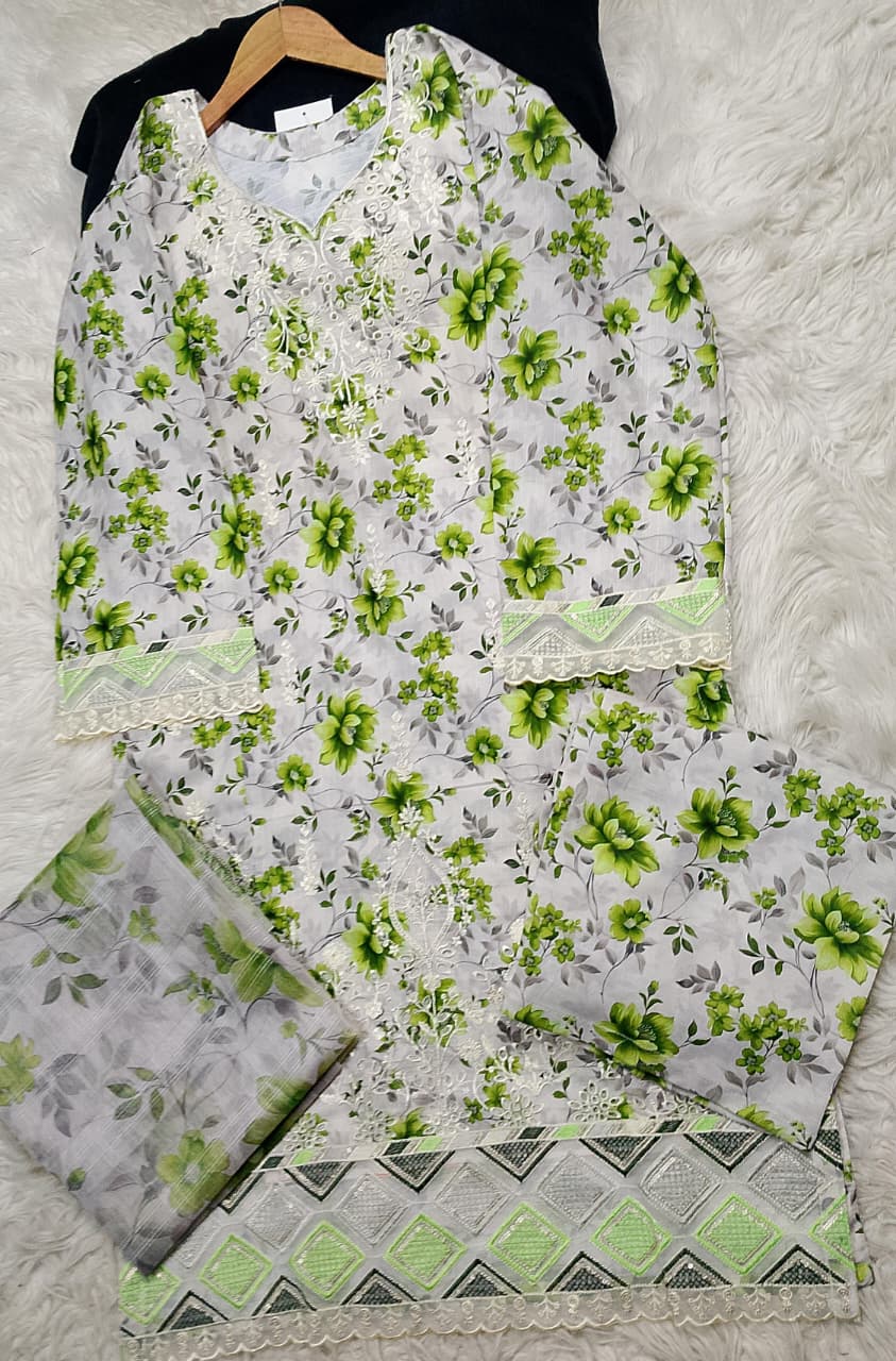 3 PIECE - EMBROIDERED LAWN SUIT