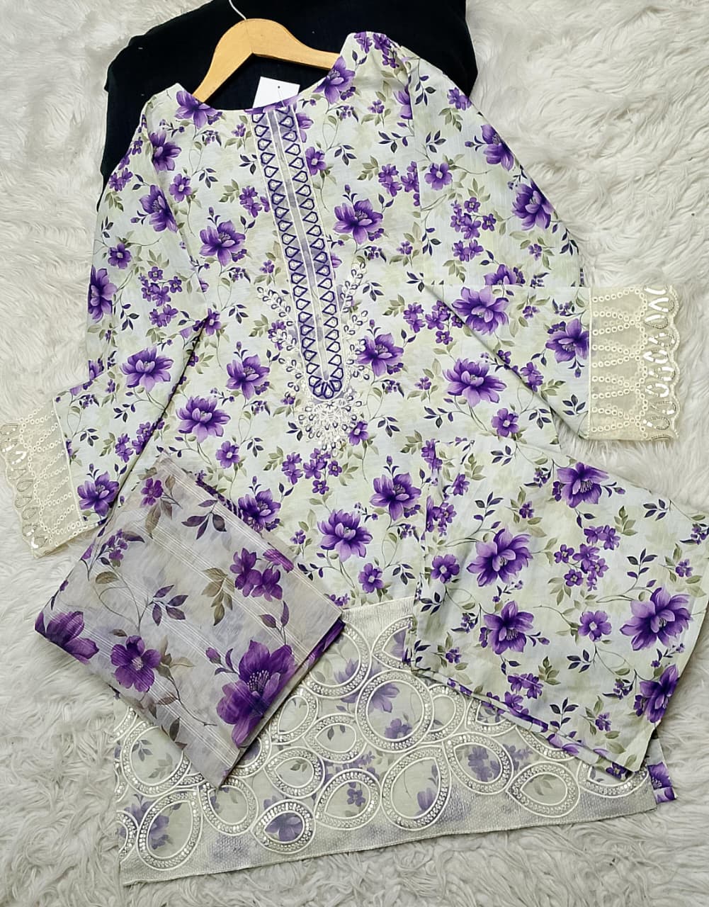 3 PIECE - EMBROIDERED LAWN SUIT