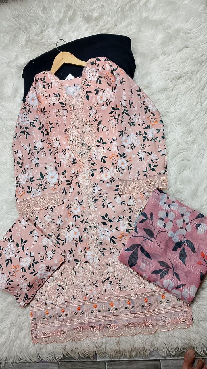 3 PIECE - EMBROIDERED LAWN SUIT