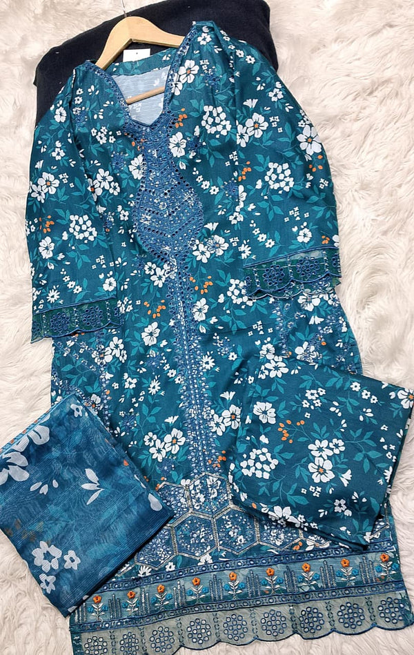 3 PIECE - EMBROIDERED LAWN SUIT