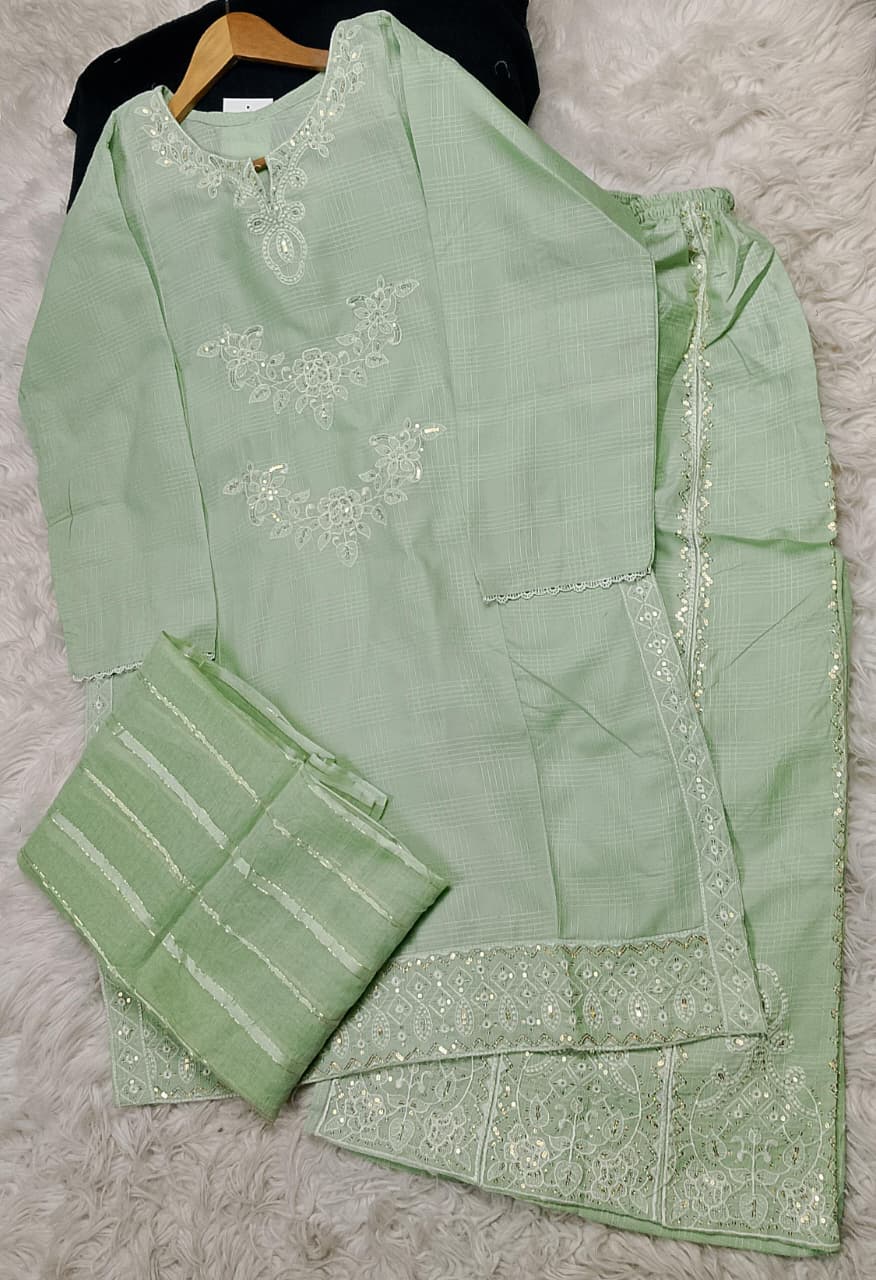 3 PIECE - EMBROIDERED LAWN SUIT