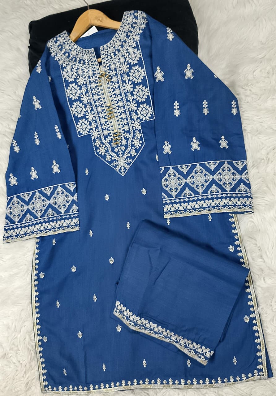 2 PIECE - EMBROIDERED DORIA COTTON SUIT