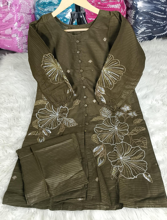 2 PIECE - EMBROIDERED LAWN SUIT