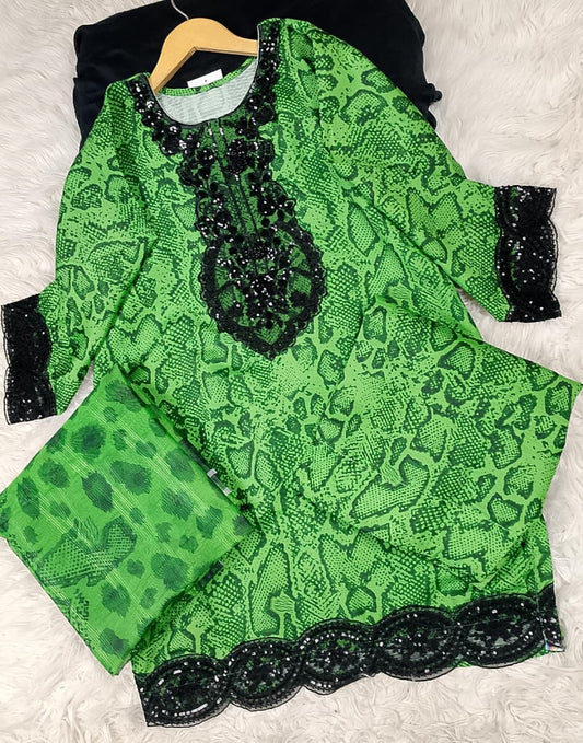 3 PIECE - EMBROIDERED DORIA COTTON SUIT