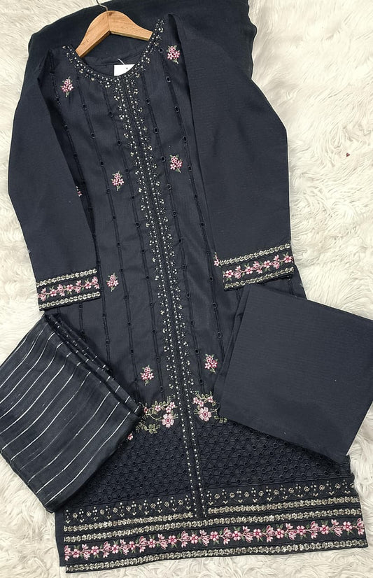 3 PIECE - EMBROIDERED DORIA COTTON SUIT