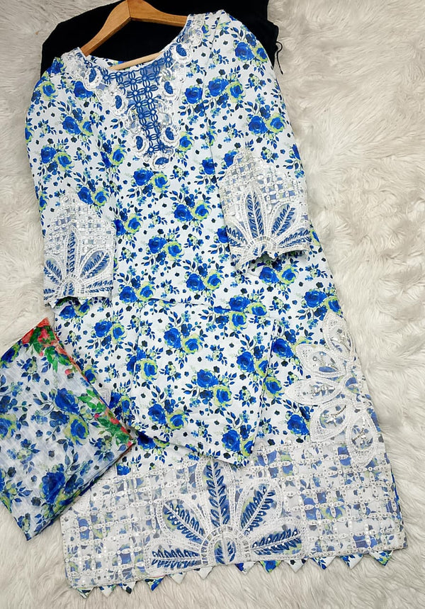 3 PIECE - EMBROIDERED LAWN SUIT