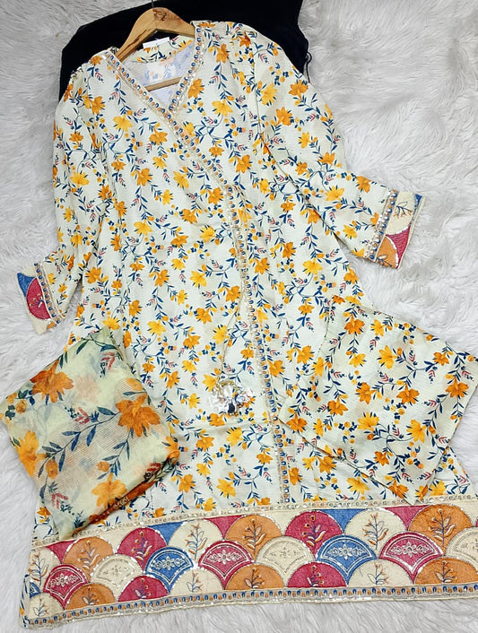 3 PIECE - EMBROIDERED LAWN SUIT