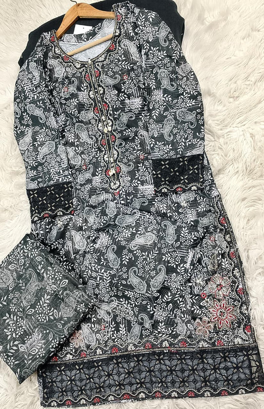 3 PIECE - EMBROIDERED LAWN SUIT