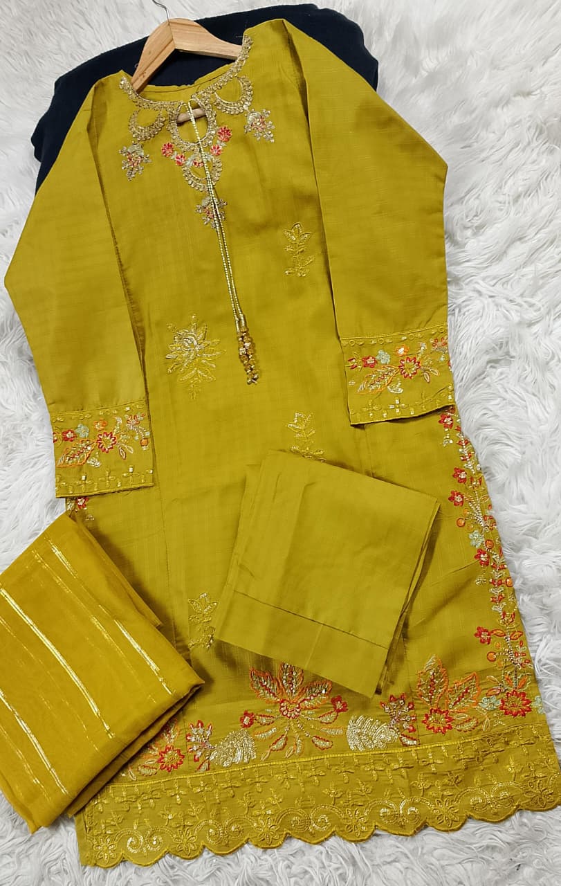 3 PIECE - EMBROIDERED LAWN SUIT