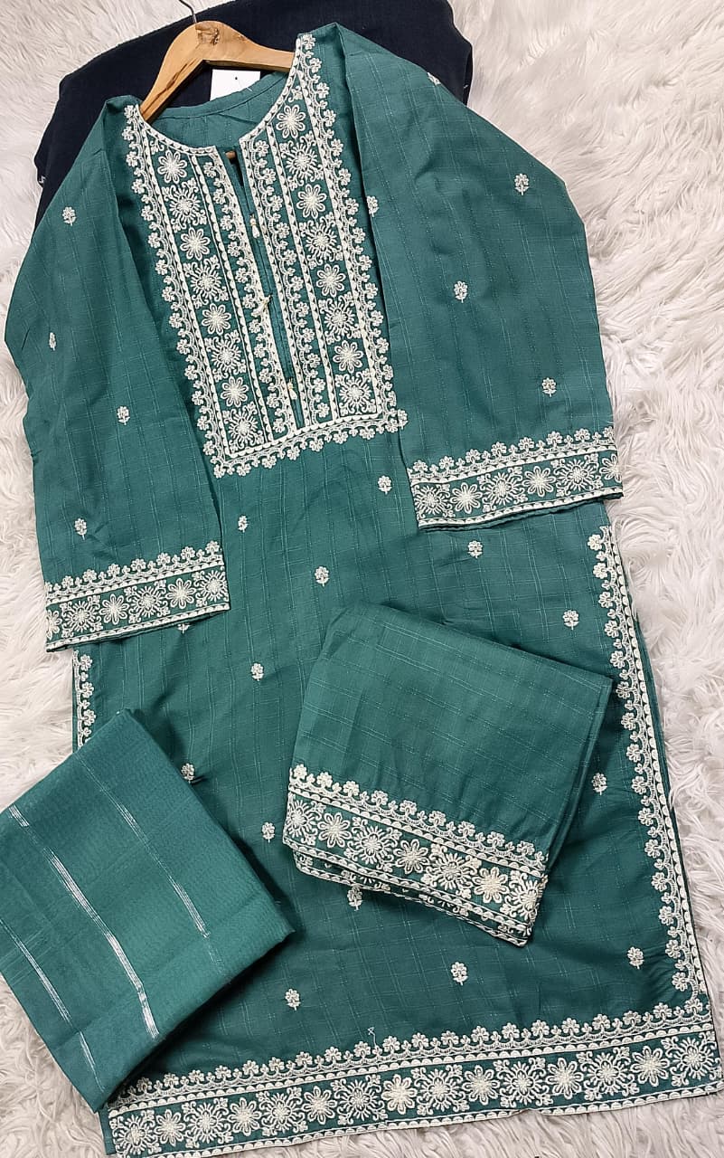 3 PIECE - EMBROIDERED LAWN SUIT