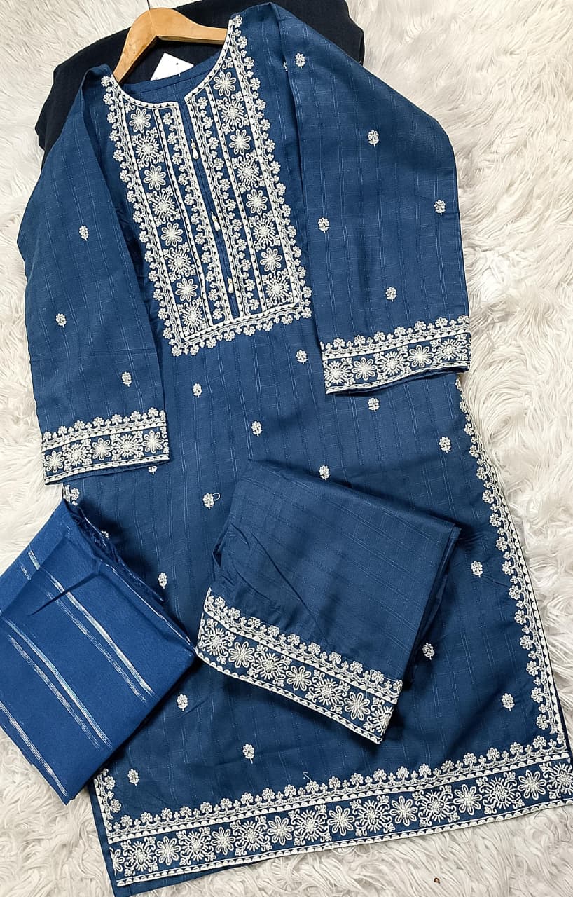 3 PIECE - EMBROIDERED LAWN SUIT